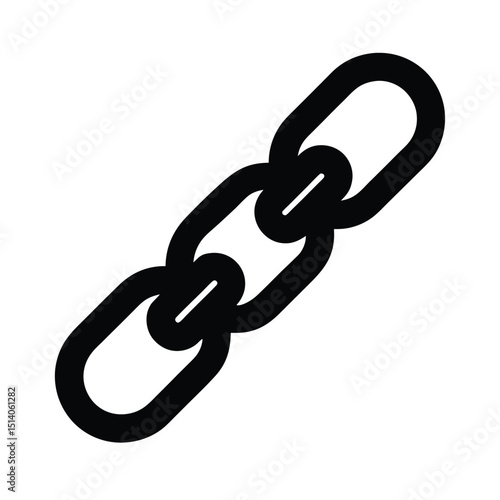 Chain Icon Vector Flat Clean Look Isolated