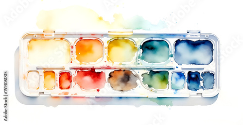 Wallpaper Mural watercolor-style illustration of a leather wallet filled with US dollar bills. Ideal for money-saving blog posts, finance articles, banking ads, personal budgeting tools, and economic education visual Torontodigital.ca