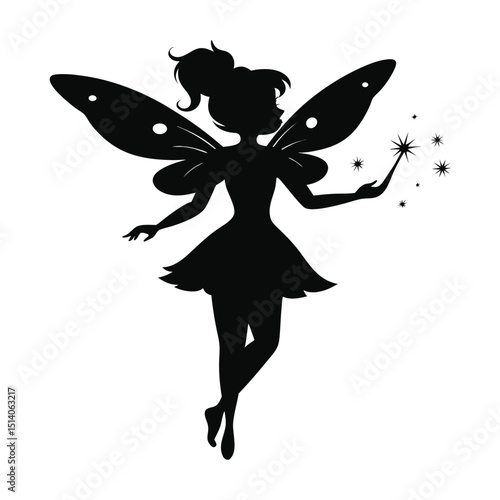 Fairy Tale Silhouette Vector – Magical Story Art
