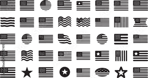 High resolution american flag design featuring classic red white and blue stripes and stars