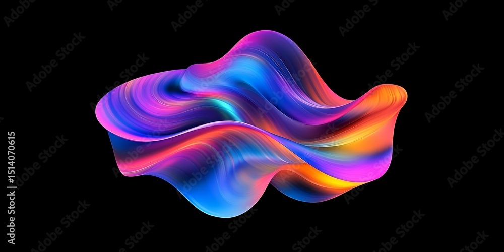 Abstract colorful liquid swirl design element Abstract colorful liquid swirl design element