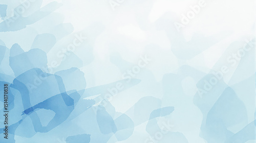 Delicate Blue Watercolor Abstract Background