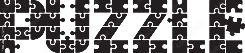Obraz premium Professional puzzle piece logo design featuring red green blue yellow cyan magenta and black colors using helvetica and courier fonts