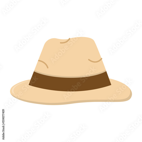 Felt Hat Icon Vector Design.