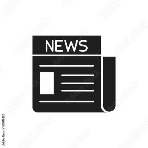 Newspaper Icon Vector Design.