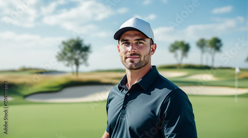 Golf Player Portrait on the Green