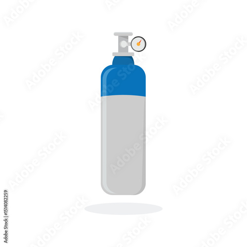 Oxygen Cylinder Tank Vector Design.