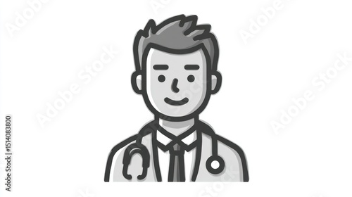Wallpaper Mural Medical Professional with Stethoscope Illustration of a Doctor in Uniform for Healthcare Medi Torontodigital.ca
