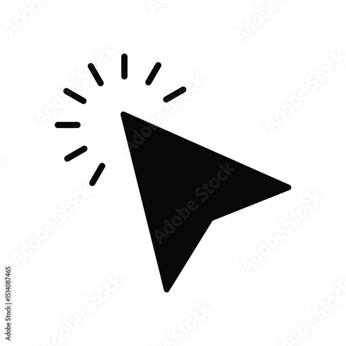 Arrow cursor mouse pointer icon set. Computer mouse cursor symbol. Vector Illustration.