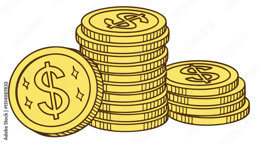 gold coins on white background gold coins on white background
