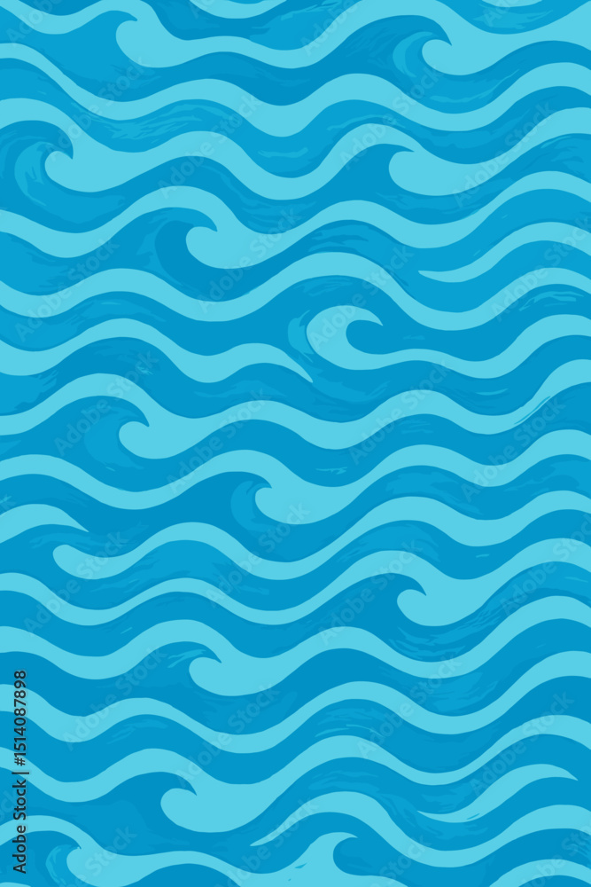Ocean ripple pattern, seamless blue water waves background. Stylized marine texture, decorative aquatic wallpaper design. Abstract flowing sea waves, nautical art illustration for print and web. Ocean ripple pattern, seamless blue water waves background. Stylized marine texture, decorative aquatic wallpaper design. Abstract flowing sea waves, nautical art illustration for print and web.
