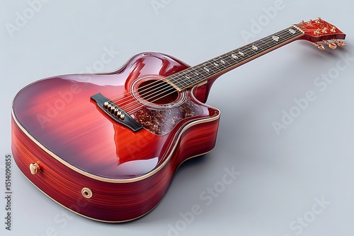 Artistic guitar body with elegant details high resolution image