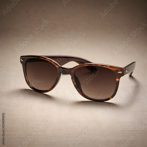 Pair of classic sunglasses, isolated for fashion or travel.