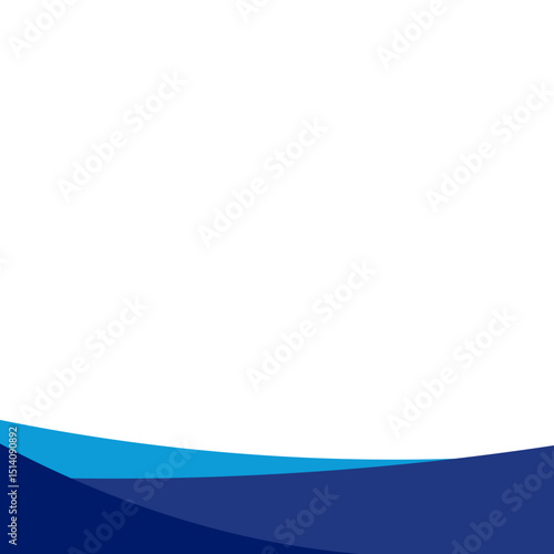 Curve Wave Blue Footer