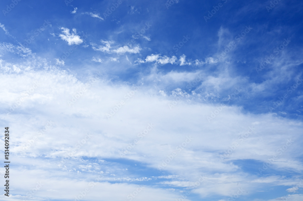 Fototapeta premium blue sky with white clouds beautiful day texture background image