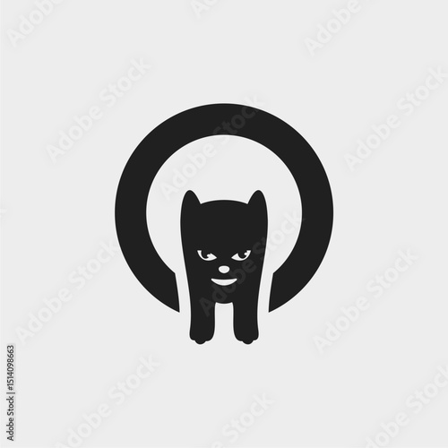 Cat power silhouette logo