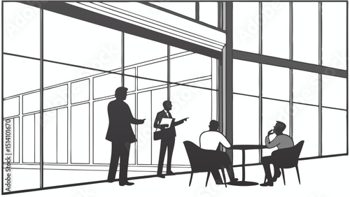 silhouettes of businessmen shaking hands