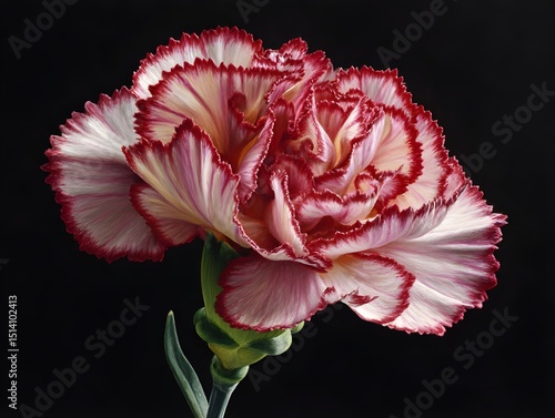 Experience botanical beauty through a vivid realism close-up of delicate carnation frilling that captures every petal’s intricate detail