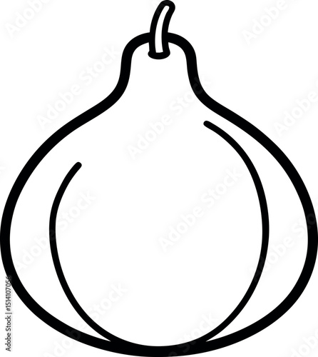 Calabash Gourd Outline Line Icon