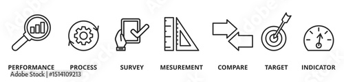 Benchmarking vector illustration concept. Idea of business development and improvement