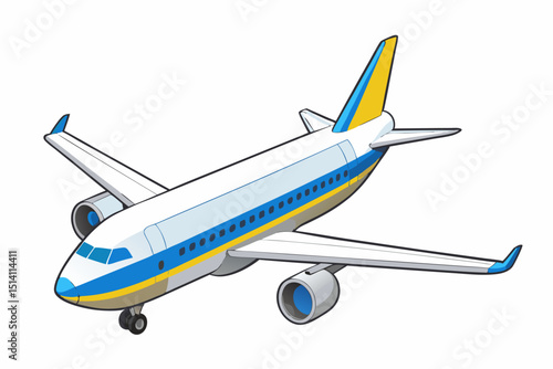 Airplane illustration commercial airliner travel journey flight aviation