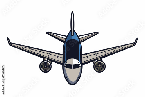 Airplane illustration travel journey flight airliner aviation transport