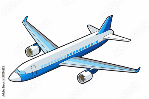 Airplane illustration travel journey flight airliner aviation transport
