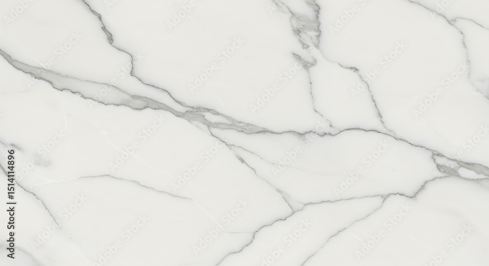 Obraz premium High Resolution White Marble Stone Surface with Natural Grey Veins Texture