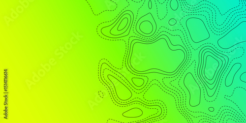Vibrant abstract design with contour lines on a gradient background