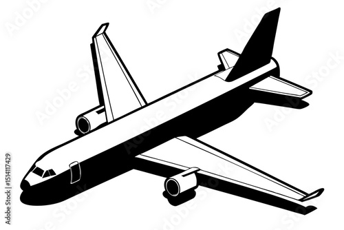 Airplane jet plane airliner flight travel transportation icon