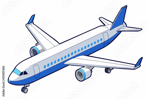 Airplane illustration commercial airliner travel flight journey aviation transport