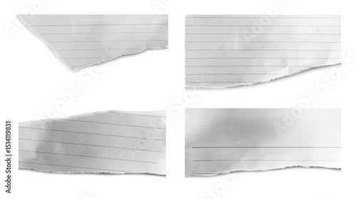 Wallpaper Mural Set of ripped torn paper on white background. Torontodigital.ca