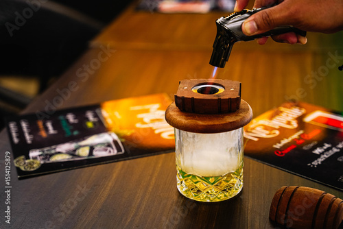 A touch of gold for your senses, premium whiskey in a sophisticated setting
