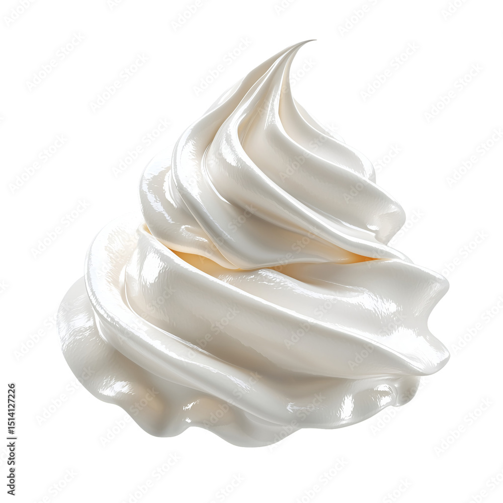 Delicious creamy vanilla swirl dessert topping for baking and sweets treat isolated on transparent background png Delicious creamy vanilla swirl dessert topping for baking and sweets treat isolated on transparent background png