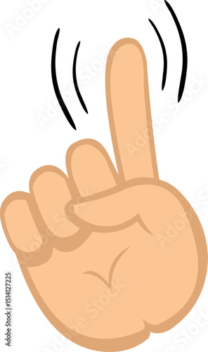 vector illustration hand saying no gesture
