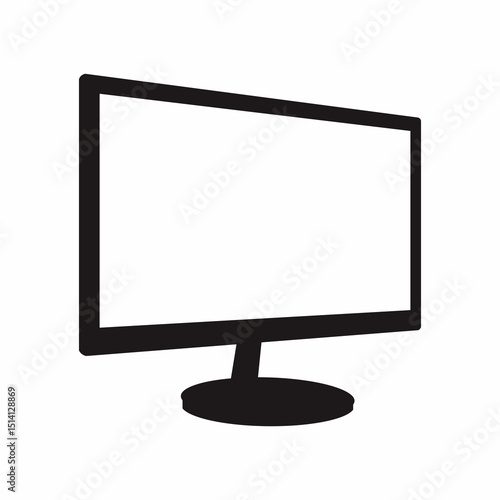 Modern computer monitor isolated on white background