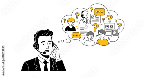 Customer service agent managing multiple client inquiries with complex questions and documents