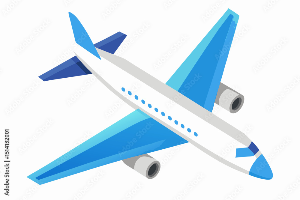 Airplane travel journey flight airliner blue white wings Airplane travel journey flight airliner blue white wings