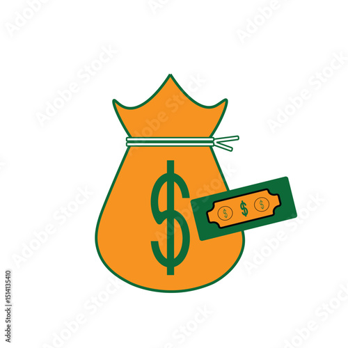 dollar money bag icon