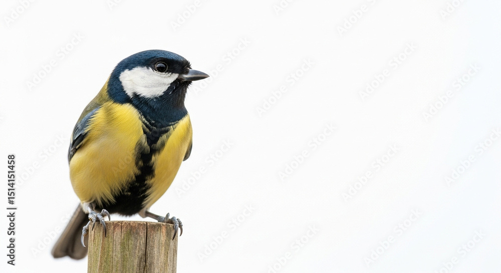 Obraz premium great tit parus major on a branch