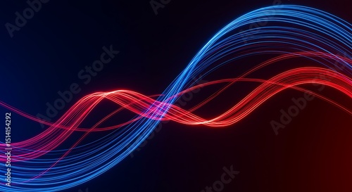 Red Wave Digital Background