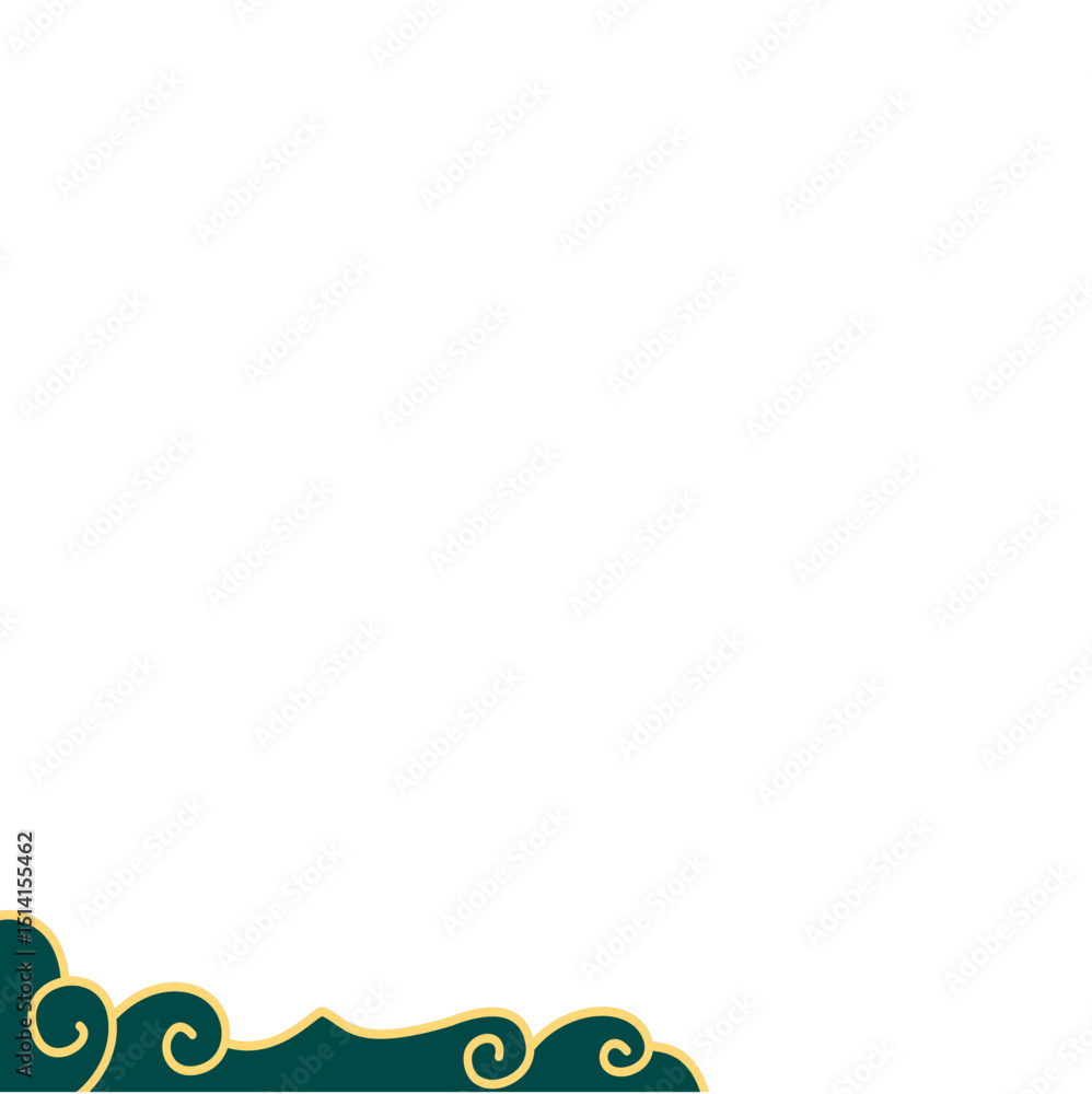 Fototapeta premium Chinese New Year Cloud Bottom Border