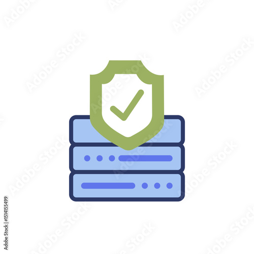 Data safety icon on white background.