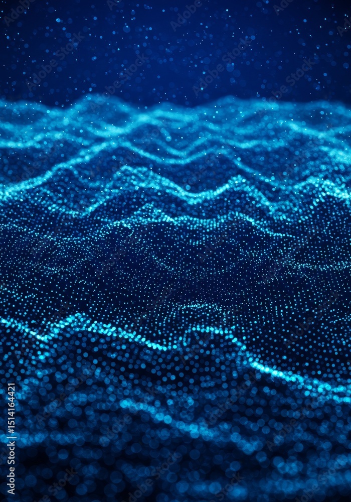 Abstract Background Blue Water Wave Particle Light Ocean Sea Abstract Background Blue Water Wave Particle Light Ocean Sea