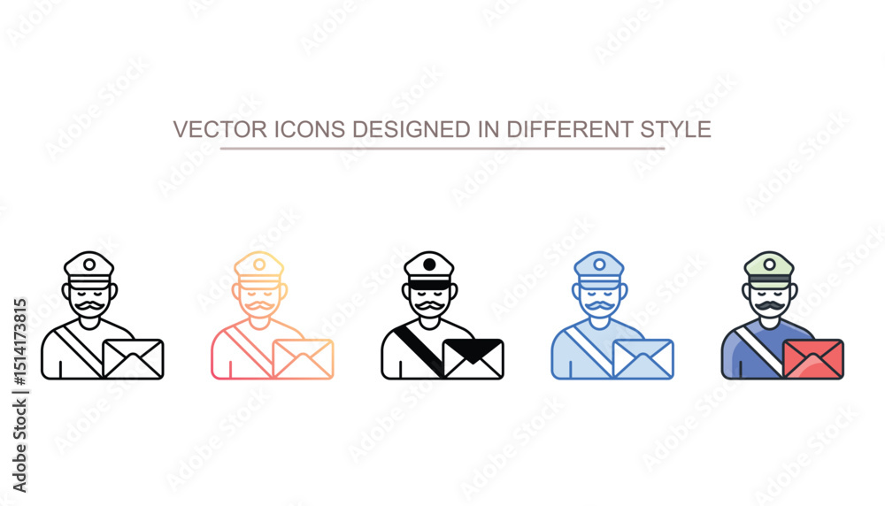 Postman icon design with white background stock illustration Postman icon design with white background stock illustration