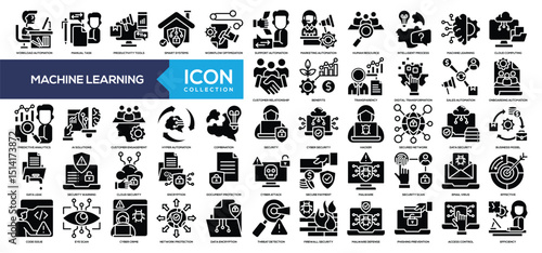 Machine Learning Glyph Icon Collection