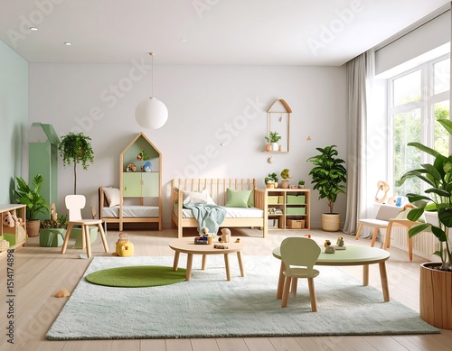 Child's room, light and airy