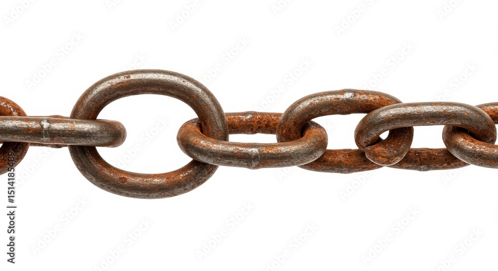 Macro Photo of Rusty Metal Chain with Texture Iron Links Macro Photo of Rusty Metal Chain with Texture Iron Links