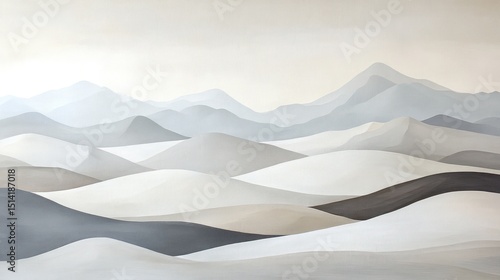 Wallpaper Mural Serene Mountain Landscape: A Minimalist Art Print Torontodigital.ca