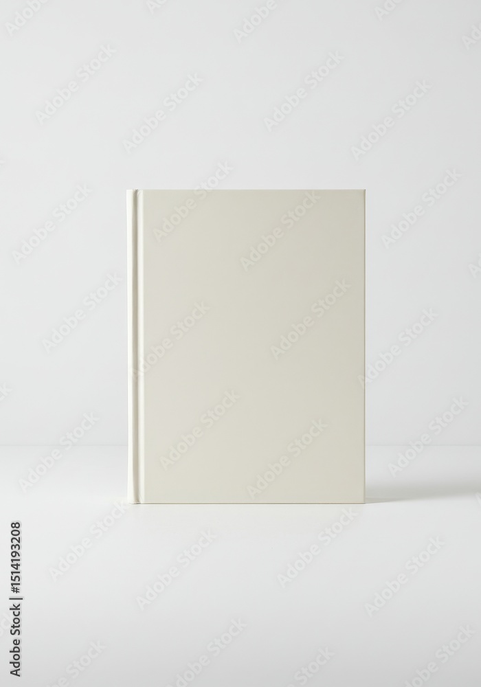 Realistic Image White Blank Book Cover Mockup Isolated on Background Realistic Image White Blank Book Cover Mockup Isolated on Background